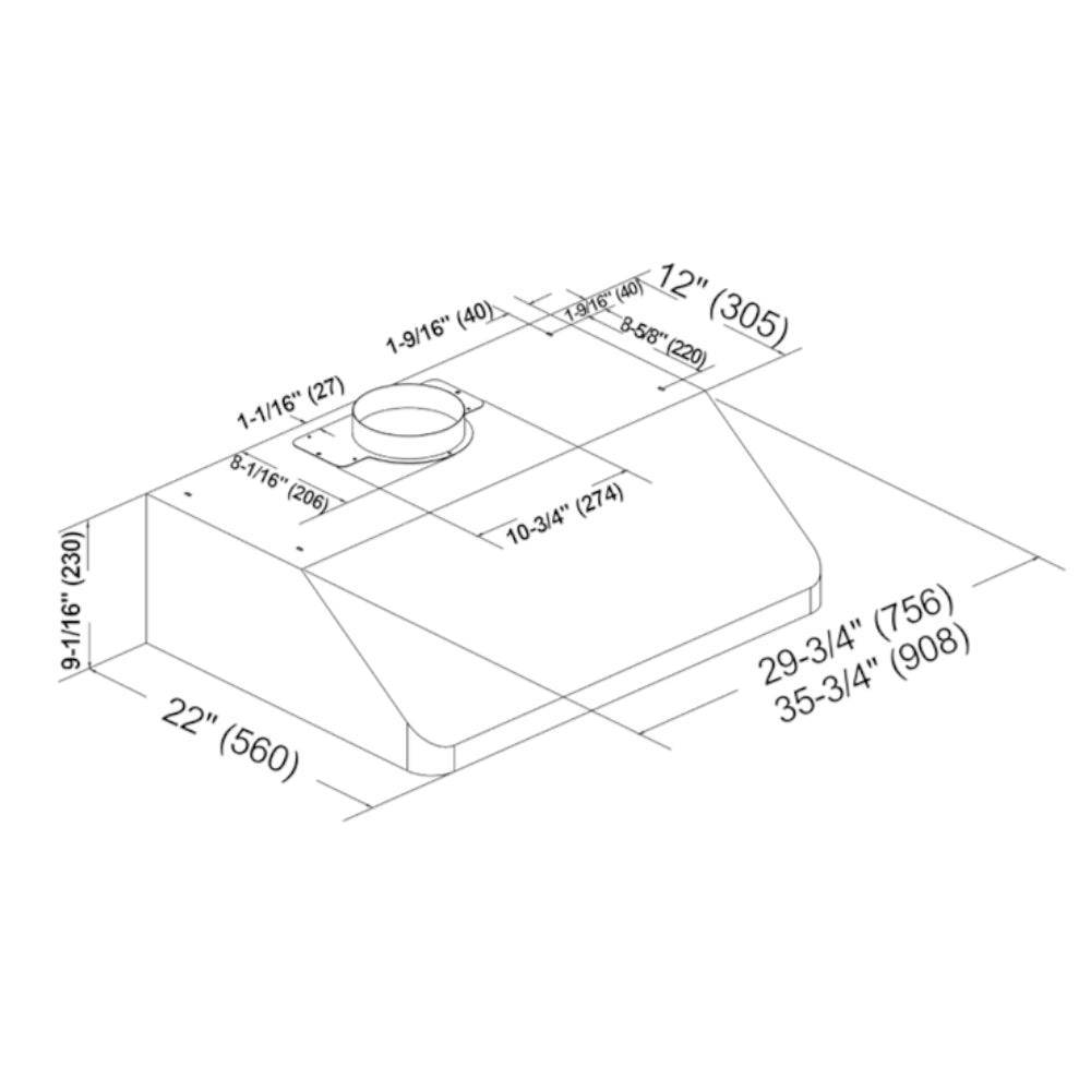 CHX91 Under Cabinet Hood (NEW GENERATION)