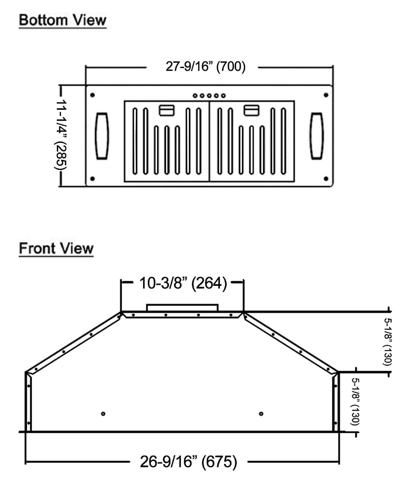 IN28 Built-In Hood (w/ Baffle)