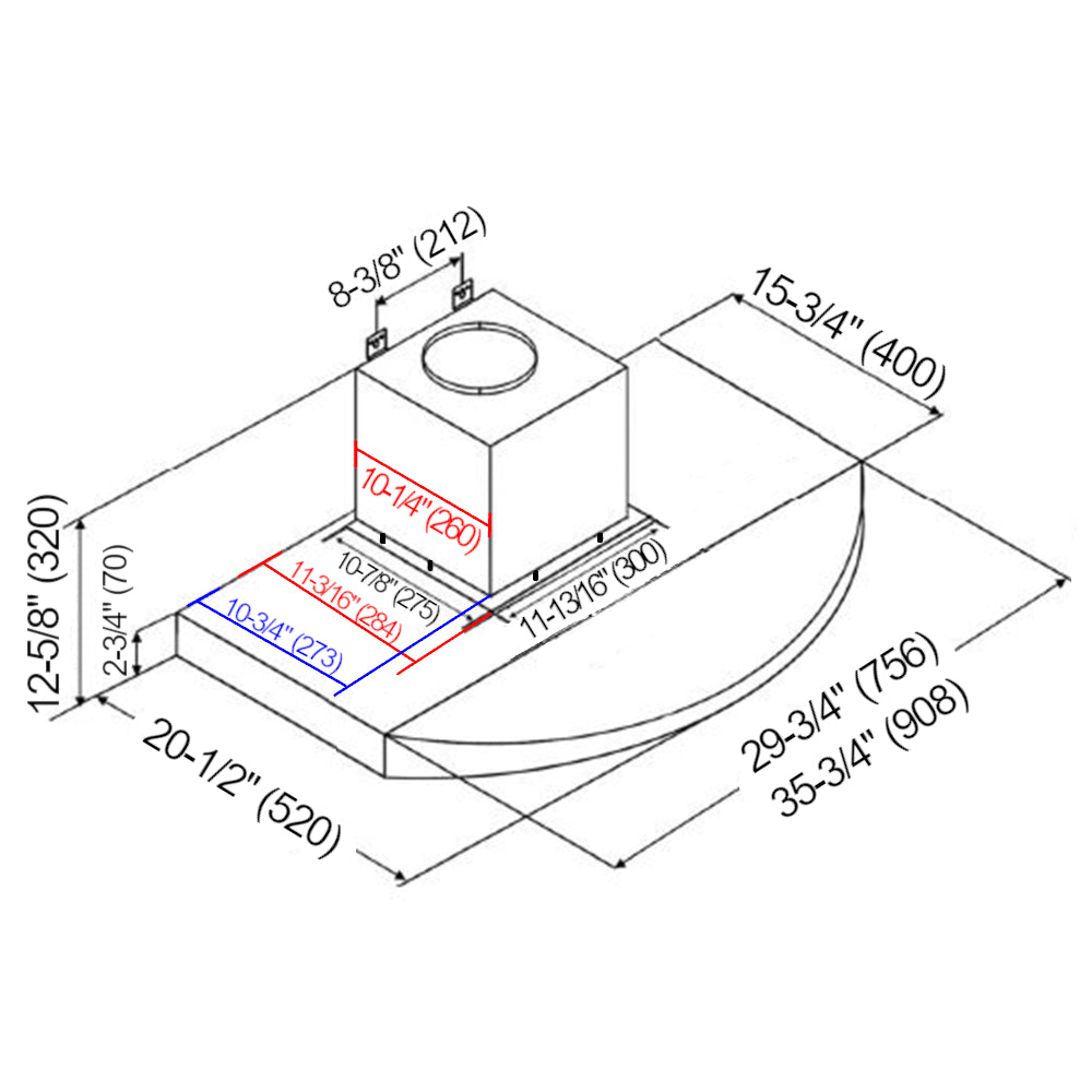 RA38 Under Cabinet Hood