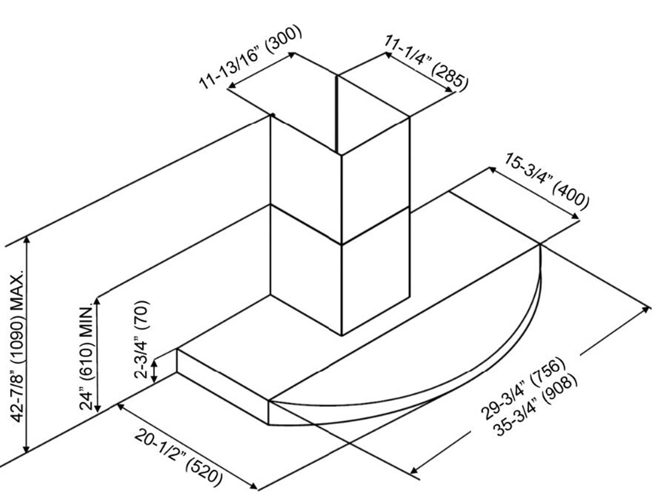 RA38 Wall Mount Hood